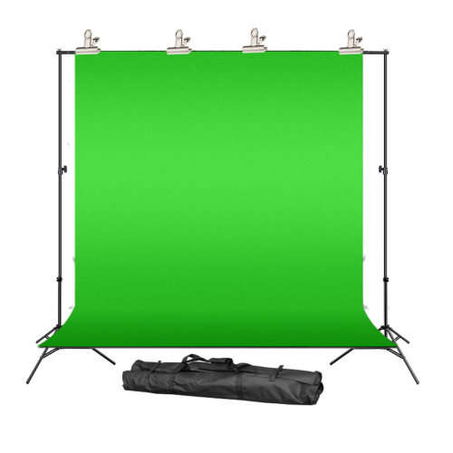 2M X 2M Photography Backdrop Green Screen and Support Stand