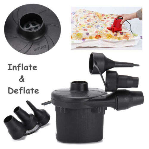 AC Electric Air Pump Home Inflate/Deflate Small Durable 100-240V