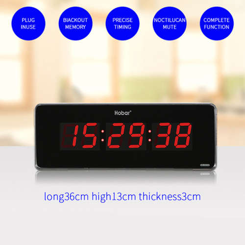Alarm Wall Clock - LED Large Digital, Calendar, Temperature,Week