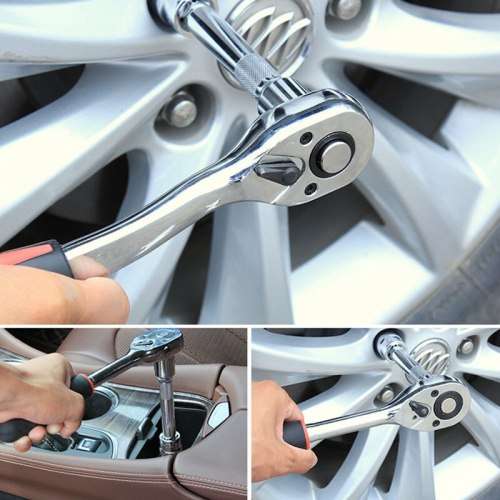 1/2"inch Ratchet Wrench 24 Teeth Extending Telescopic Ratchet Socket Wrench Tool Plate Ratchet Handl