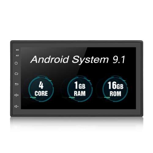 7" Android 9.1 2 Din Car Radio Video Player with GPS Navigation WIFI Bluetooth FM Mirror Link A2902