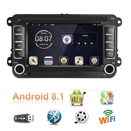 VW 7" Android 8.1 Touch Screen Car Radio For VW Multimedia Player with GPS Navigation Bluetooth USB