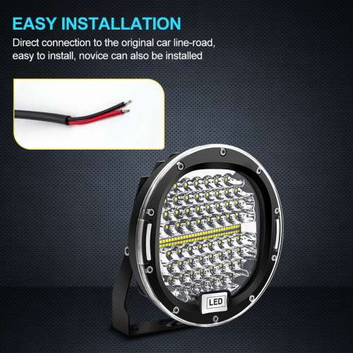 7 Inch 384W Round LED Work Light Spot Beam Black Offroad Driving Light For Jeep ATV 4x4 Truck