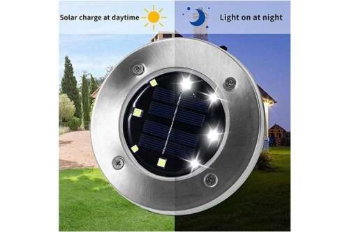8 LED Solar Garden Ground Light