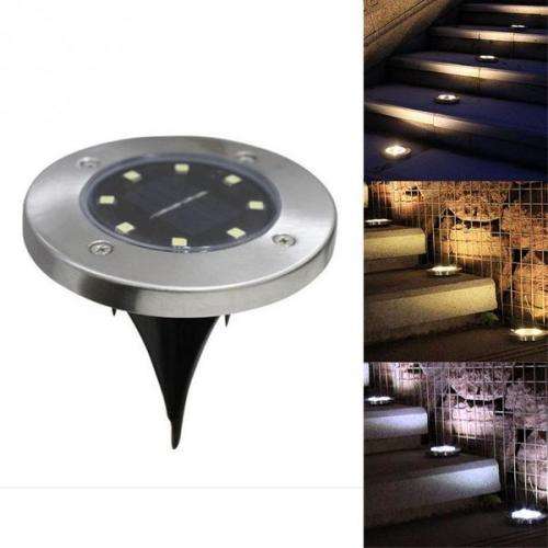 8 LED Solar Garden Ground Light