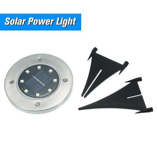 8 LED Solar Garden Ground Light