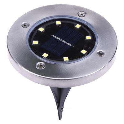8 LED Solar Garden Ground Light