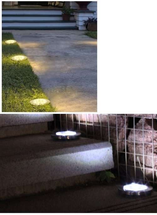 8 LED Solar Garden Ground Light