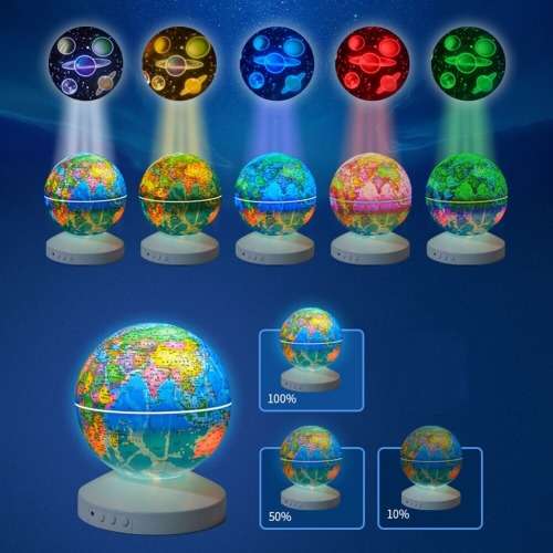 Glow In The Dark Globe Projection Light For Kids