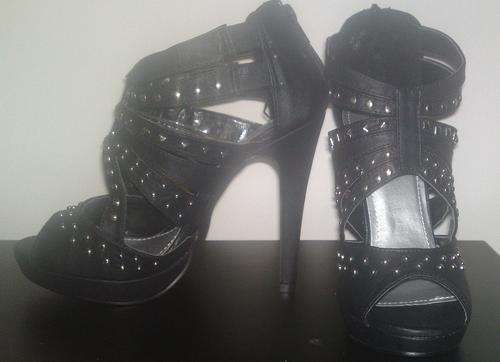 Studded Black Lady Sandal/Shoe - Absolutely Sexy and Stunning Price dropped 1 Pair left size 4