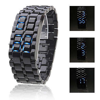 Men's Watch Blue LED Lava Style Digital Plastic Band