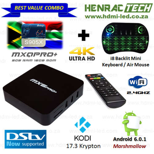 Android TV box MX6Pro + and I8Airmouse keyboard