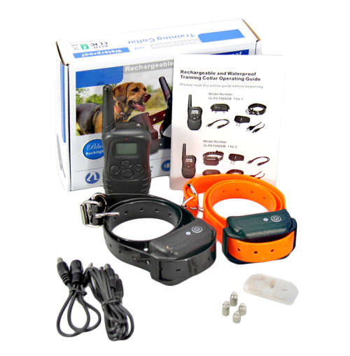 Dog Training Collar DB, Dual Receivers, Remote, Range 300m, Rechargeable, 4 methods.
