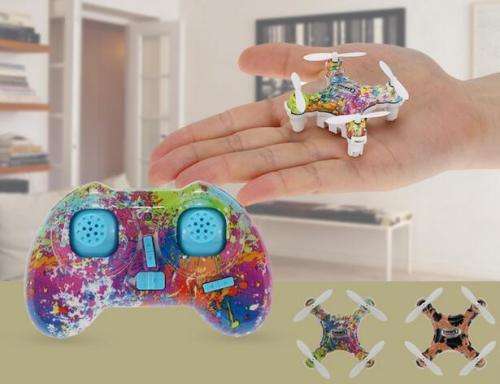 CX-10D (Smart Q) Nano Drone, Quadcopter with Height Hold, Camo and rainbow