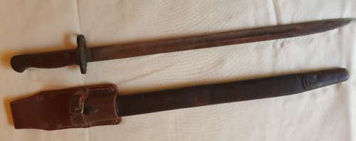 1907 Wilkinson pattern .303 bayonet with sheath and frog