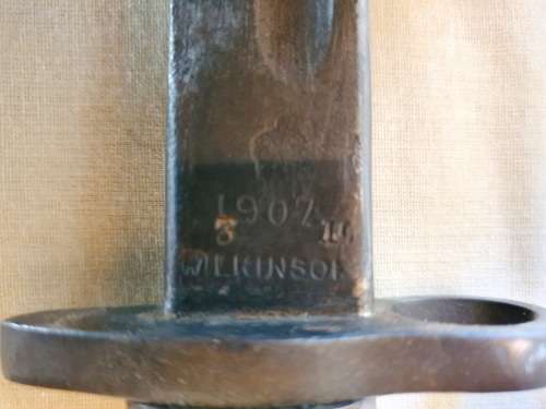 1907 Wilkinson pattern .303 bayonet with sheath and frog