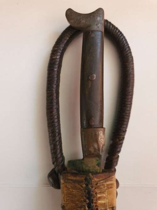 Hand-crafted Abyysinian tribesman`s knife with sheath