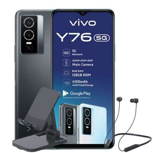 **BRAND NEW & SEALED** VIVO Y76 128GB 5G -WORTH R10k -GRAB IT FROM JUST R4999!!!! CLEARANCE SALE!!!!