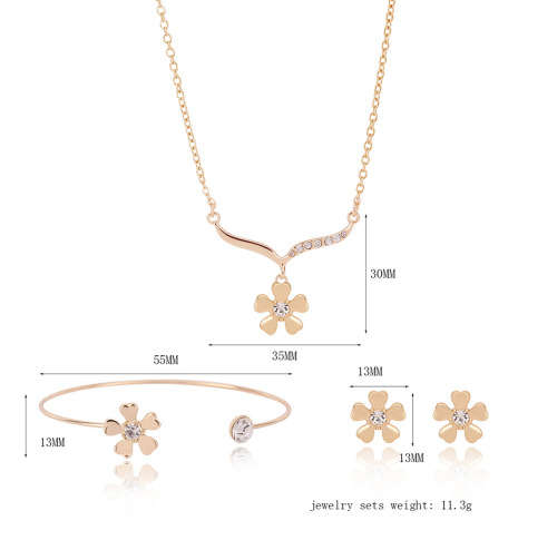 Stunning rose gold 3 piece daisy set
