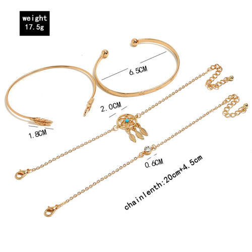 Stunning four piece dream catcher bracelet set