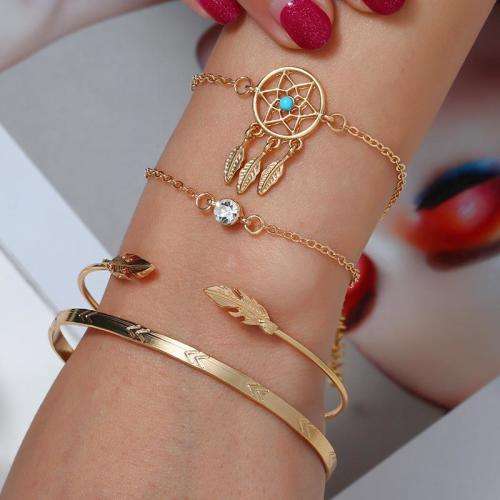 Stunning four piece dream catcher bracelet set
