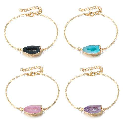 Stunning Rose ,amethyst, onyx or aquamarine resin geode bracelet