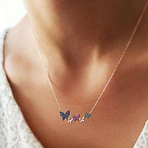 Stunning Crystal butterfly necklace