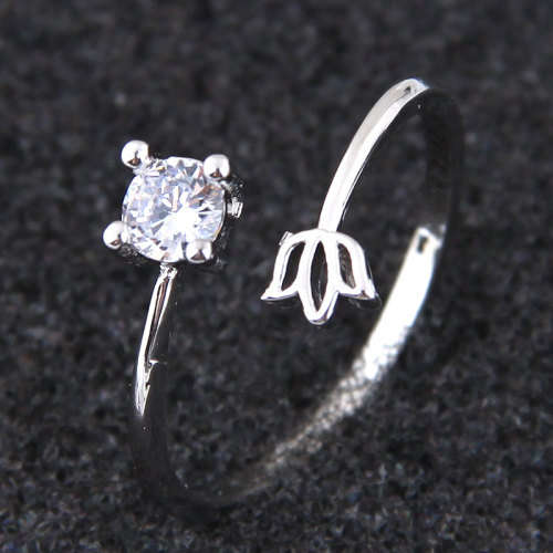 Gorgeous Tulip ring with AAA CZ