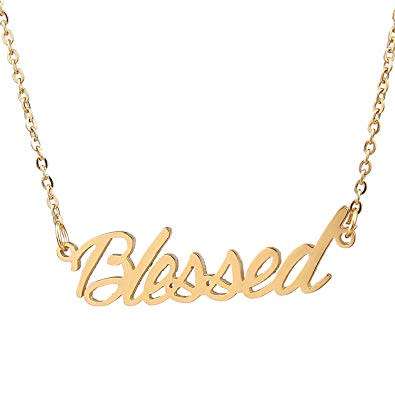 BLESSED name necklace