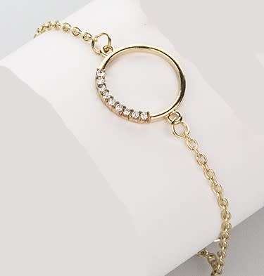 Stunning Circle bracelet with AAA sim diamonds GP
