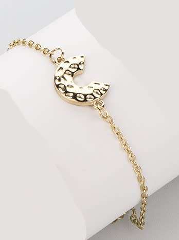 Embossed half circle bracelet GP