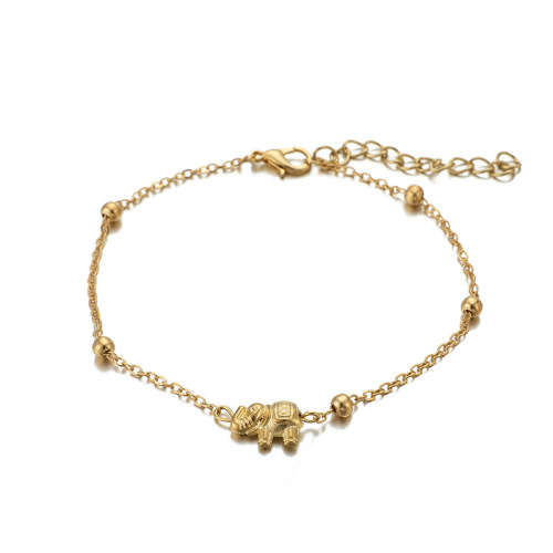 Gorgeous 9ct gold plated Tibetan elephant bracelet