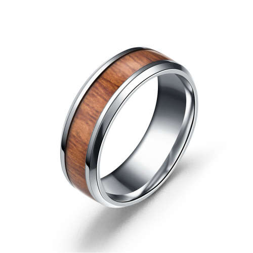 Stainless steel with sim wood insert ring