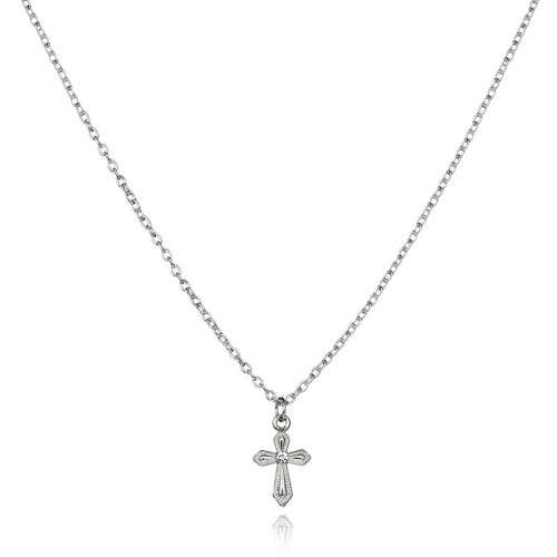 Stunning Silver plated Cross and chain