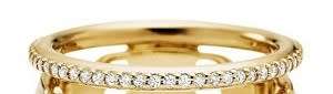 9ct gold plated band with AAA sim diamonds inlaid