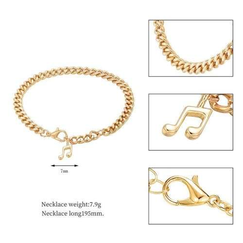 Gorgeous Gold plated music note bracelet