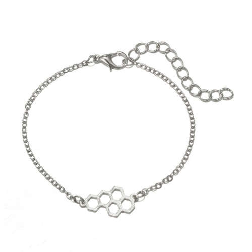 Gorgeous honey comb silver plated bracelet