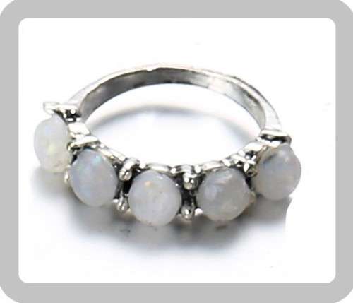 Gorgeous Tibetan silver multi sim opal ring