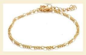 Gorgeous Figaro Gold plated bracelet