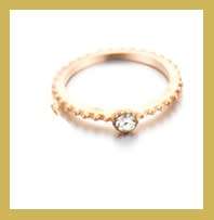 Gorgeous Solitaire CZ gold plated ring