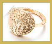 Stunning Tree of life ring gold plated