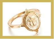 Stunning Cross ring gold plated