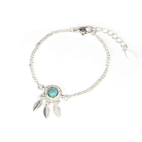 Beautiful Silver plated Turquoise dream catcher bracelet
