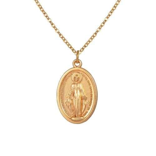 Gorgeous miraculous gold plated pendant and chain