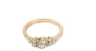 Stunning 9ct gold plated   rose AAA cz ring