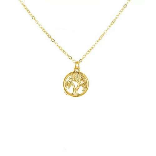 Stunning 9ct gold plated Tree of life pendant and chain