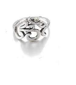 Stunning 925 silver plated symbol ring