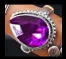 Amethyst tone gem rings in Tibetan silver
