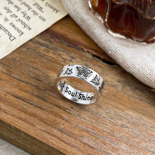 Stunning `Hope` ring in Tibetan silver