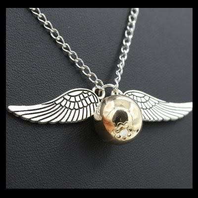 Gorgeous Harry Potter golden snitch pendant and chain ( LAST ONE)